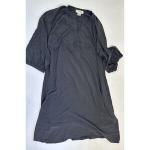 Refinity Nordstrom Poplin Black Shirtdress Lagenlook Minimalist Womens S